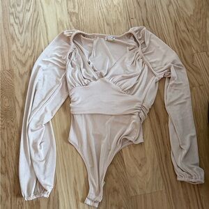 Free People Blush Long Sleeve Bodysuit